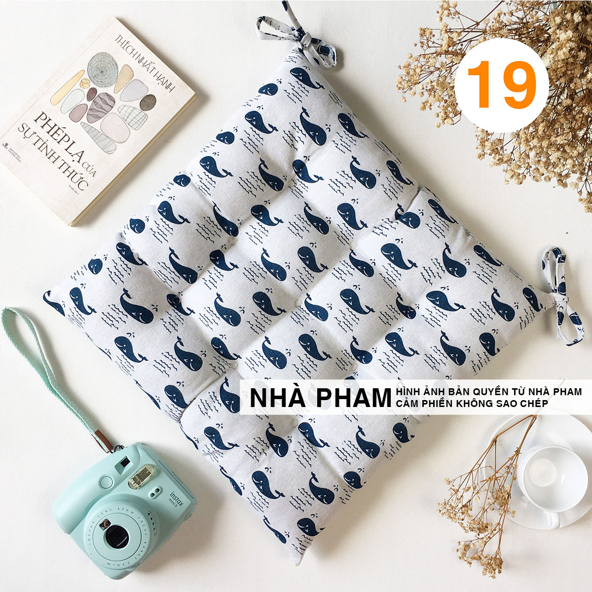 Đệm Vuông Ngồi Bệt PATTERN PHAM (40,45,50cm) (NO1-16)