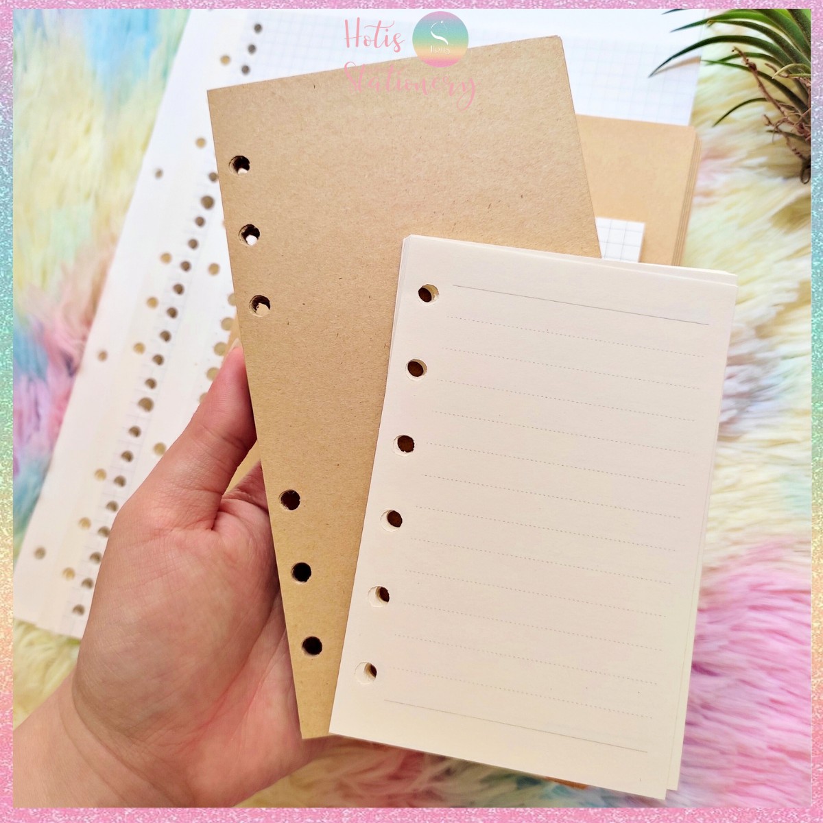 Giấy refill ruột sổ bìa còng Hotis binder notebook A7/ A6/ A5/ B5/ A4