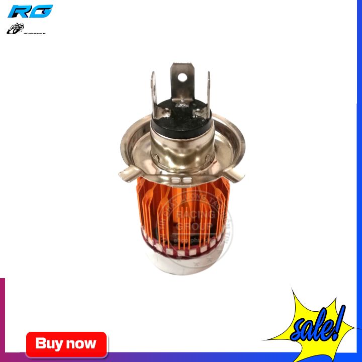 [HCM]Đèn Pha LED Xe Máy H4 7 Màu Siêu Sáng
