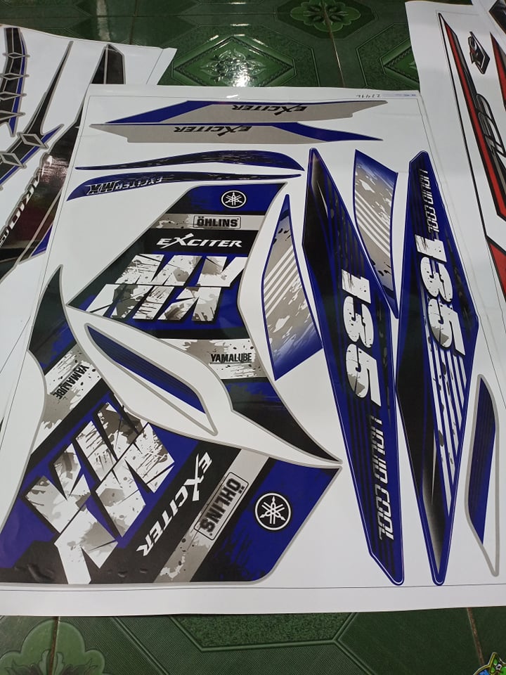 Tem rời ex 135 mx xanh trắng gp