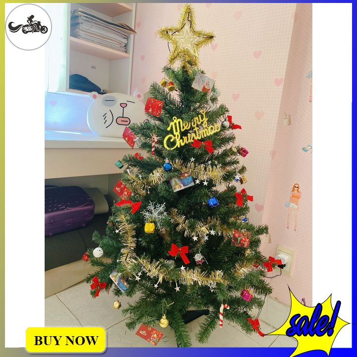 Cây thông noel 1m2 trang trí Giáng Sinh có đầy đủ phụ kiện và đèn led thích hợp trang trí văn phòng, cửa hàng, nhà ở hoặc làm quà tặng....
