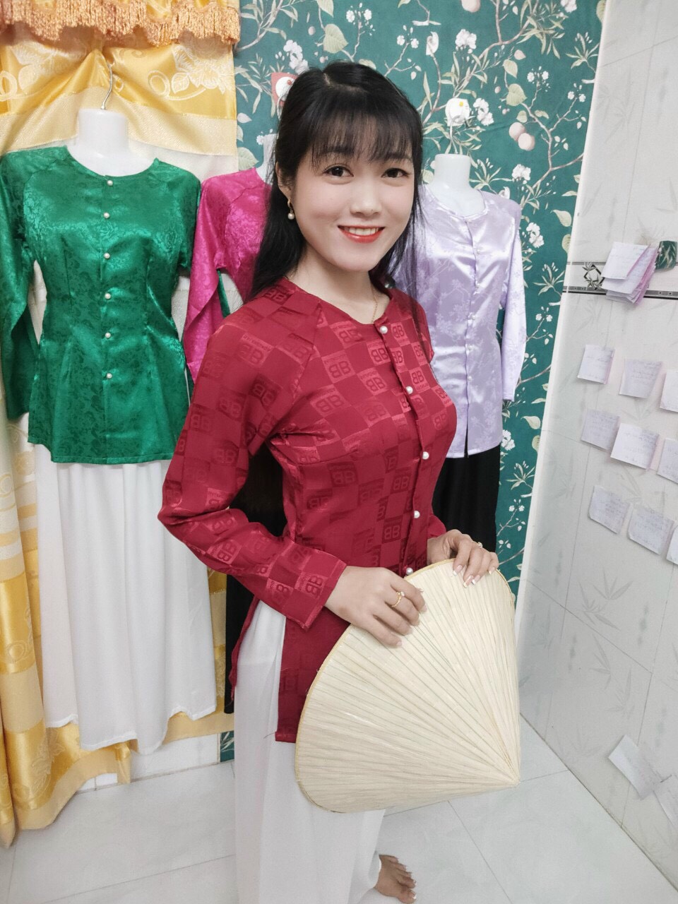 SÉT ÁO BÀ BA GẤM B**B KHÔNG KÈM QUẦN