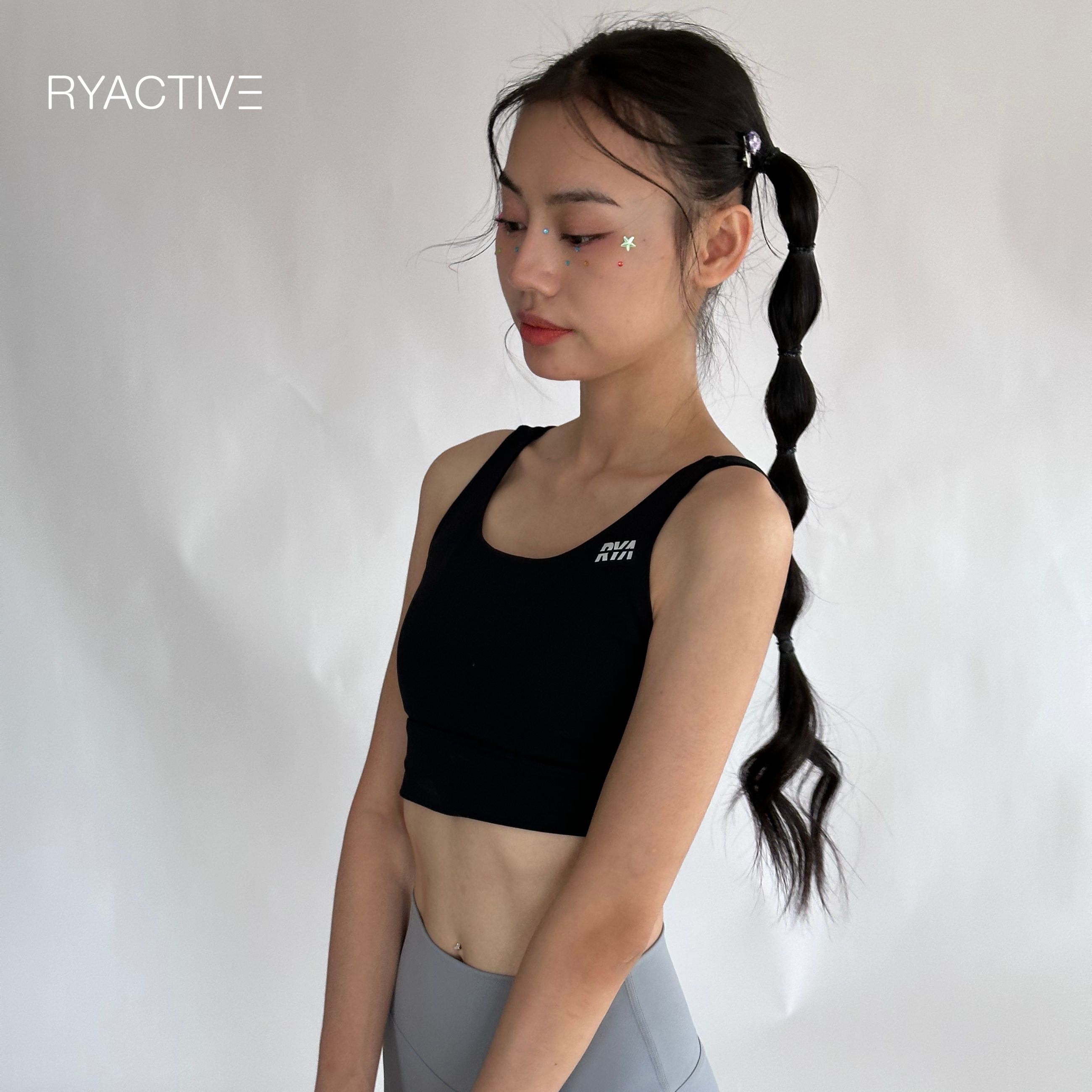 Áo ngực thể thao RYACTIVE - POWER SPORTBRA Black