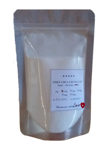 100gr Bột phèn chua chưng khô nguyên chất (Phèn phi)