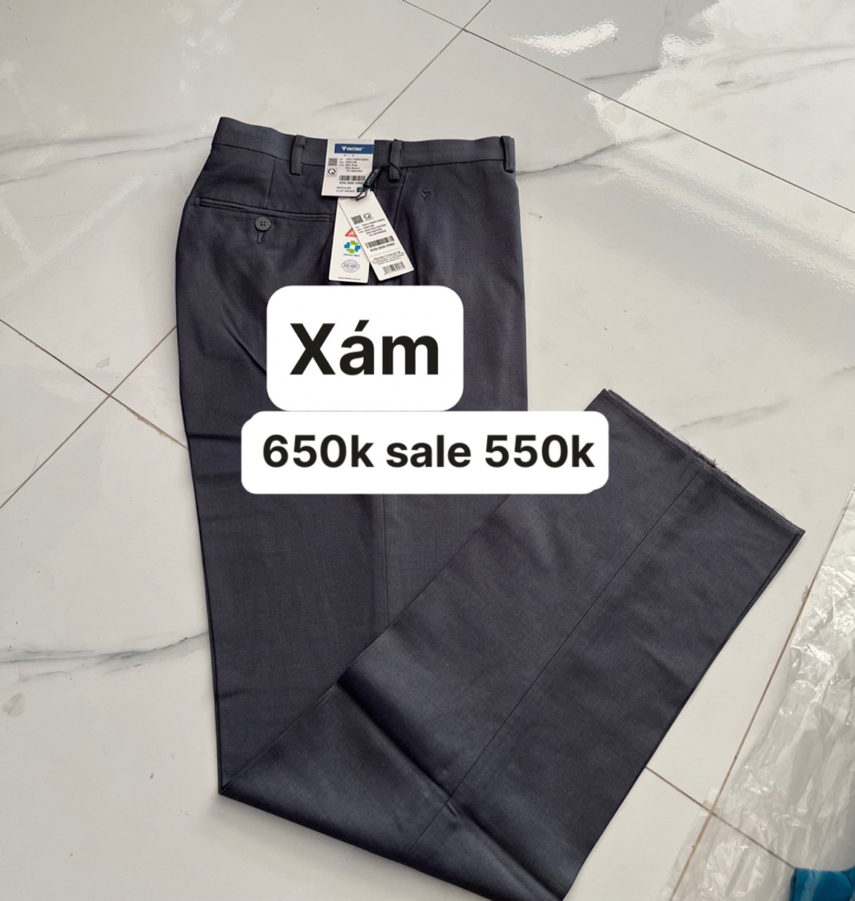 Quần tây việt tiến giá 650k và 690k sale đồng giá 550k
