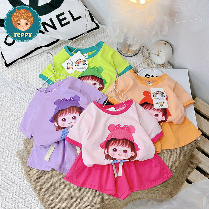 Bộ đồ mặc nhà chibi xinh cho bé gái