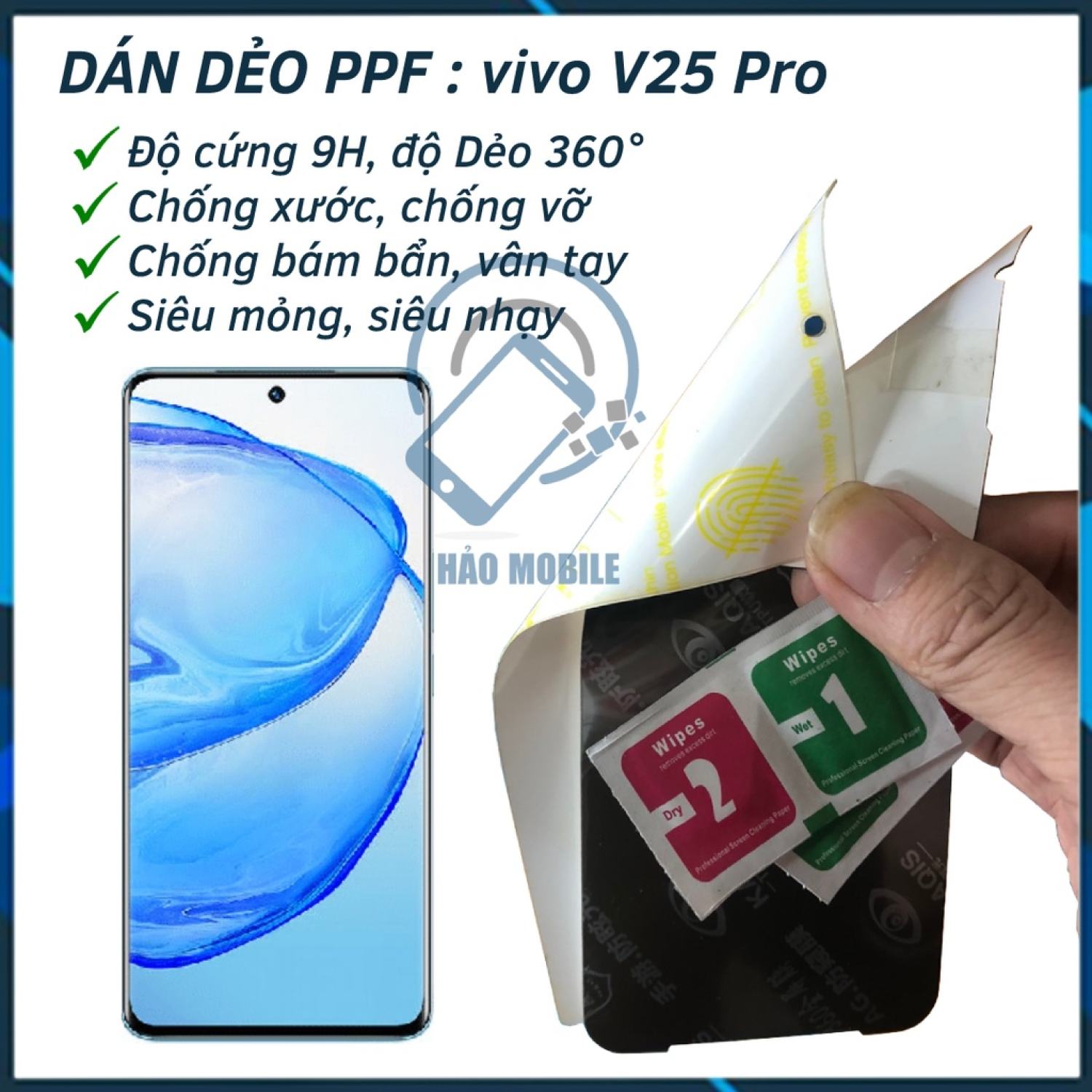 Dán dẻo ppf cho vivo v25 pro dán ppf chống nhìn trộm