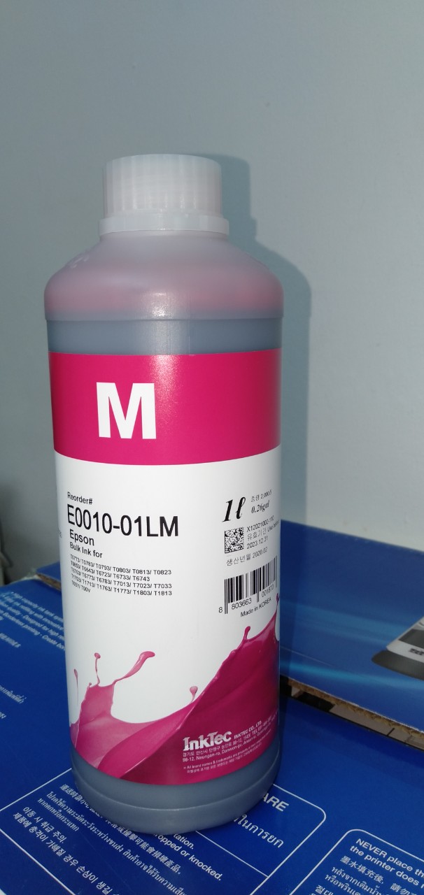 Mực in InkTec Hàn Quốc 1 Lít màu đỏ Magenta