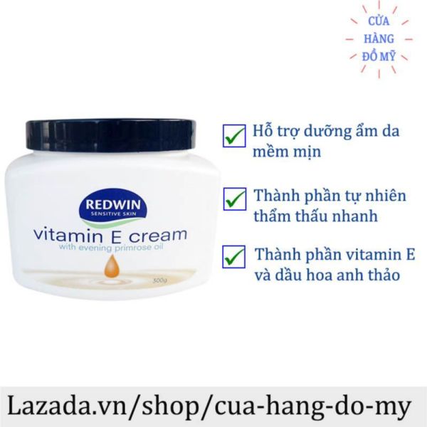 Kem Dưỡng Da Mềm Mịn Redwin Vitamin E Cream 300g  - Redwin từ Úc - Cửa Hàng Đồ Mỹ