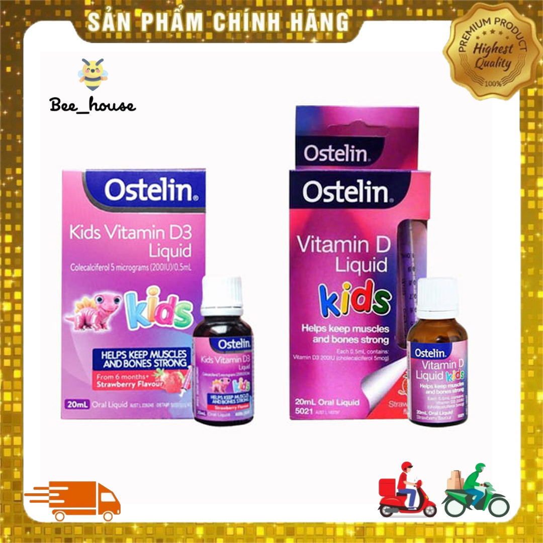 Ostelin D3 Kid Liquid 20ml/Infant Drops 2.4ml cung cấp vitamin d3 -𝗕𝗘𝗘𝗛𝗢𝗨𝗦𝗘