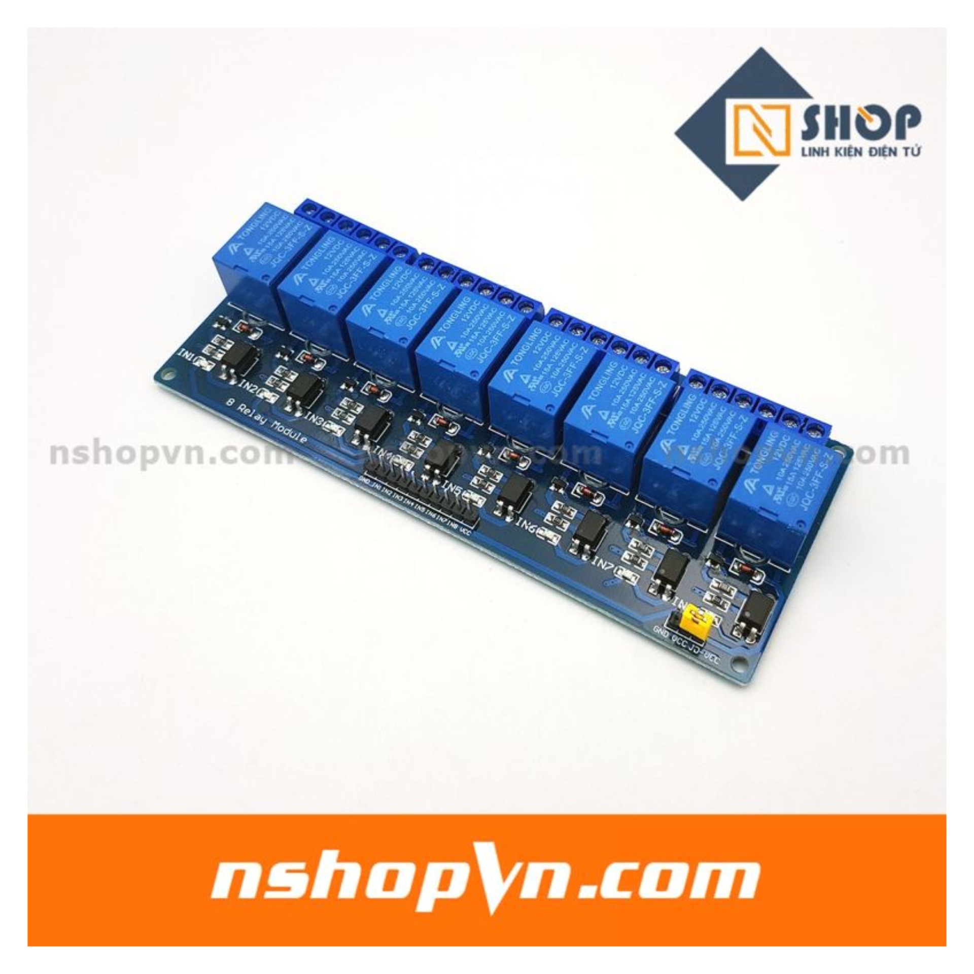 Module 8 Relay Với Opto Cách Ly 12VDC