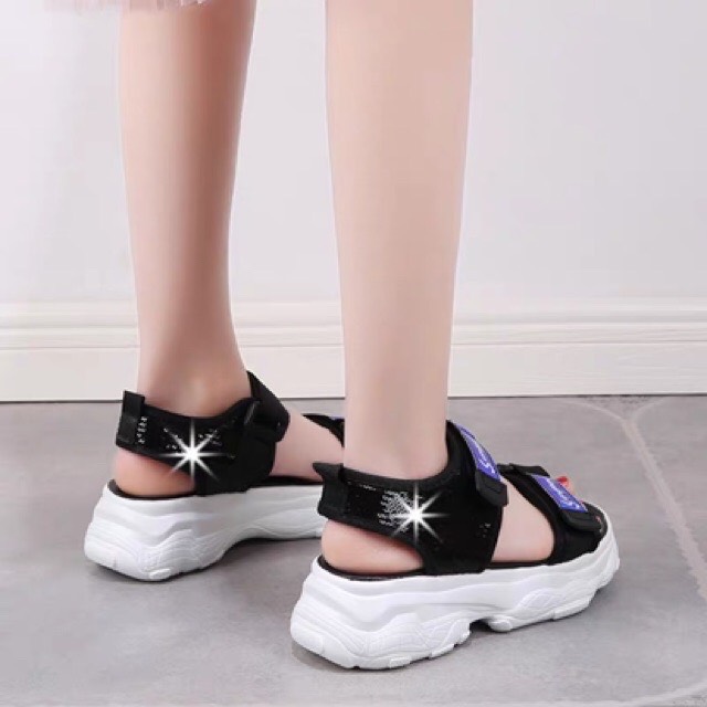 dép quai dán sandal nữ đế cao su mềm nhẹ êm