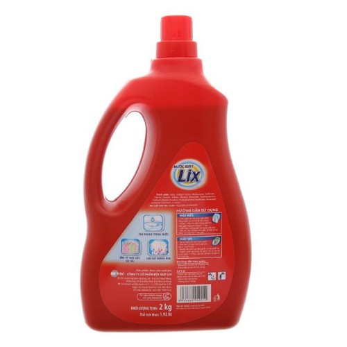 Nước Giặt Lix Đậm Đặc (Đỏ) Chai 2KG