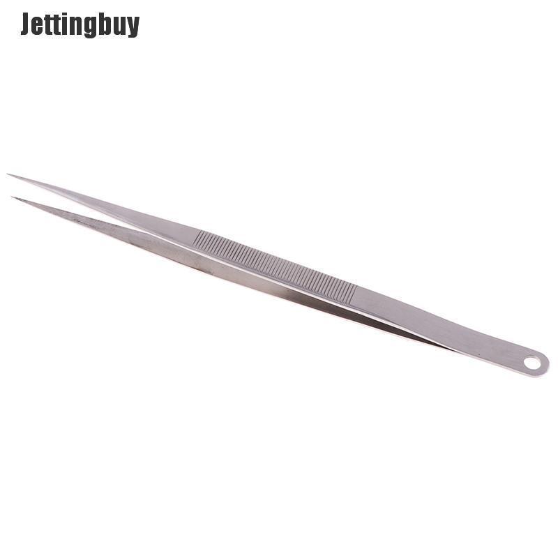 Jettingbuy Wangzhansi Nhíp điện tử mũi nhọn dài 18cm bằng thép không gỉ bền màu bạc sử dụng trong điện tử/máy tính/dụng cụ điện - INTL
