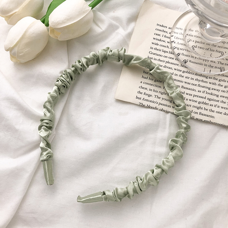 Bờm tóc băng đô vải nhún bèo phong cách tiểu thư Hàn quốc siêu xinh