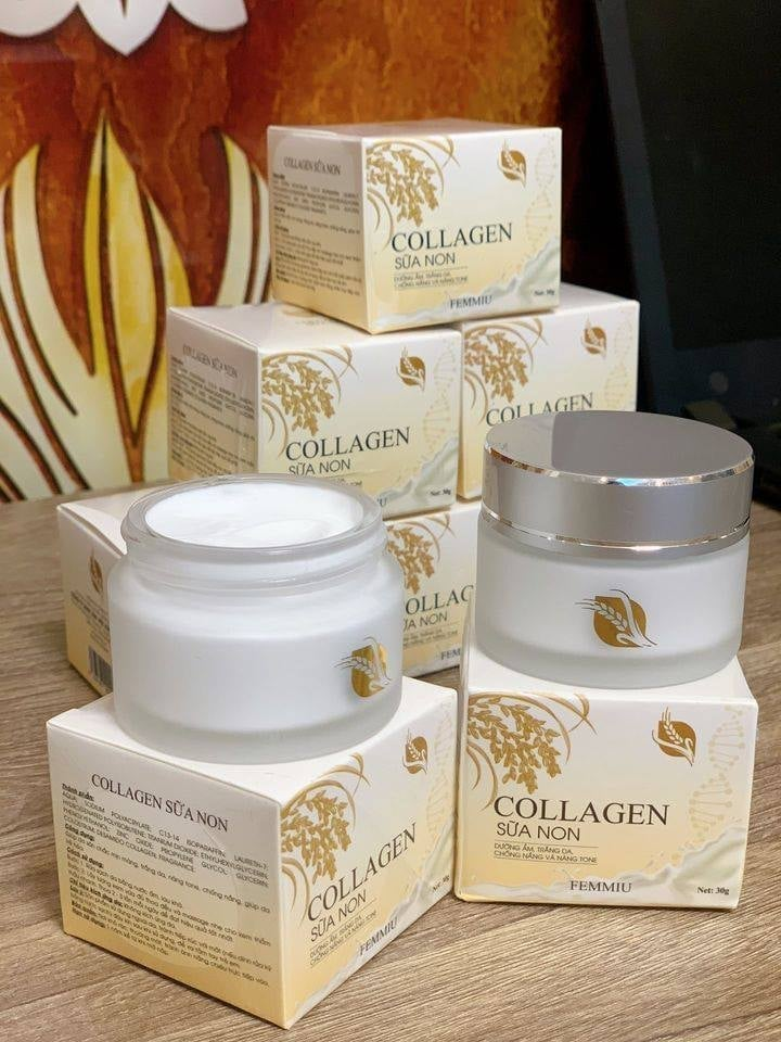 (Dành cho Đại Lý) Combo 10 kem face collagen sữa non FEMMIU 30gr Mờ Thâm Sạm Nám Dưỡng Trắng Hiệu Qủa sau 7 ngày