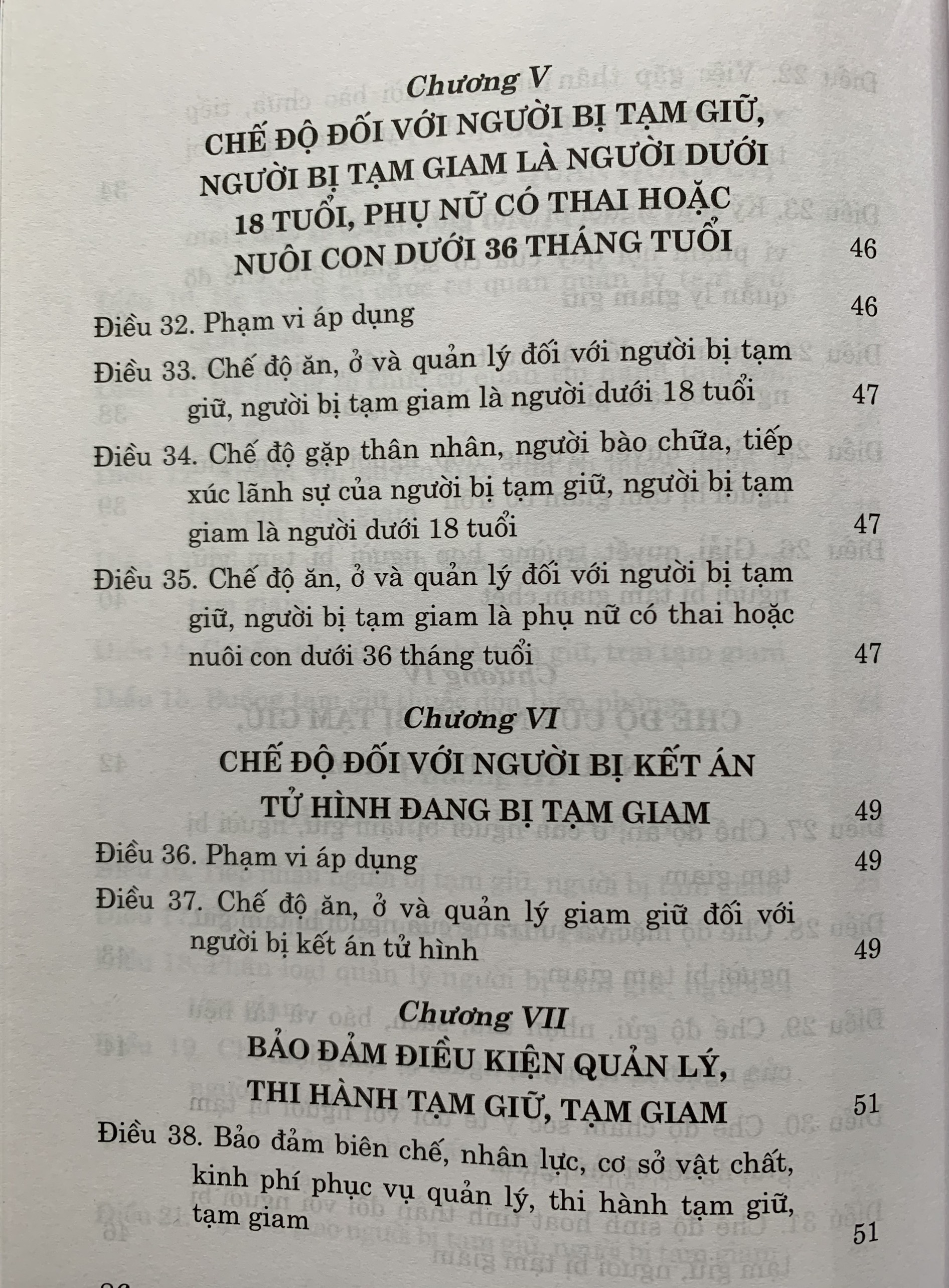 Luật Thi Hành Tạm Giữ , Tạm Giam (Hiện Hành)