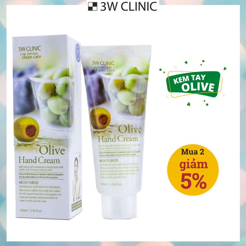 kem dưỡng da tay olive 3w clinic olive hand cream 100ml 2