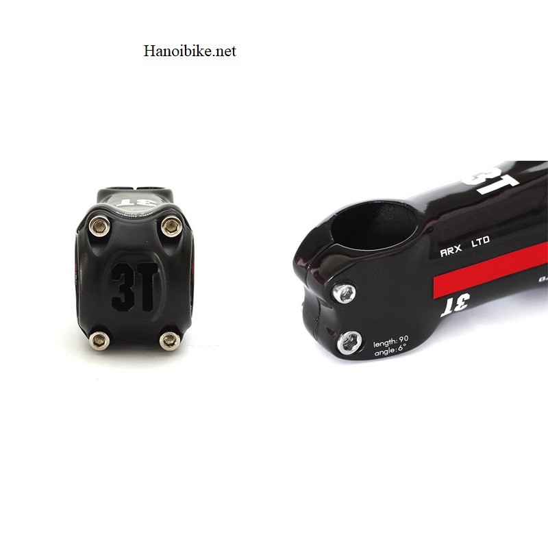 ✢ Potang carbon dùng cho xe đạp hiệu 3T đen đỏ