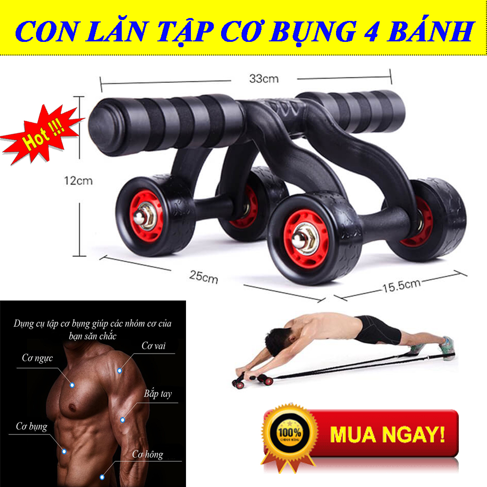 >> SO SÁNH GIÁ MÁY TẬP BỤNG GIẢM CÂN | Shopee Lazada Sendo Tiki 52 Con Lăn Tập Bụng 4 Bánh Cao Cấp, Máy Tập Cơ Bụng Đa Năng, Con Lăn 4 Bánh Tập Cơ Bụng. Thiết Kế Dạng 4 Chân Chắc Chắn , Giúp Làm Giảm Mỡ Bụng, Giảm Cân, Tăng Cơ rắn chắc. BH 1 đổi 1. MUA NGAY!!!!