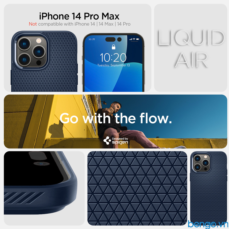 Ốp Lưng iPhone 15 Pro Max/15 Pro/14/14 Plus/14 Pro/14 Pro Max SPIGEN Liquid Air
