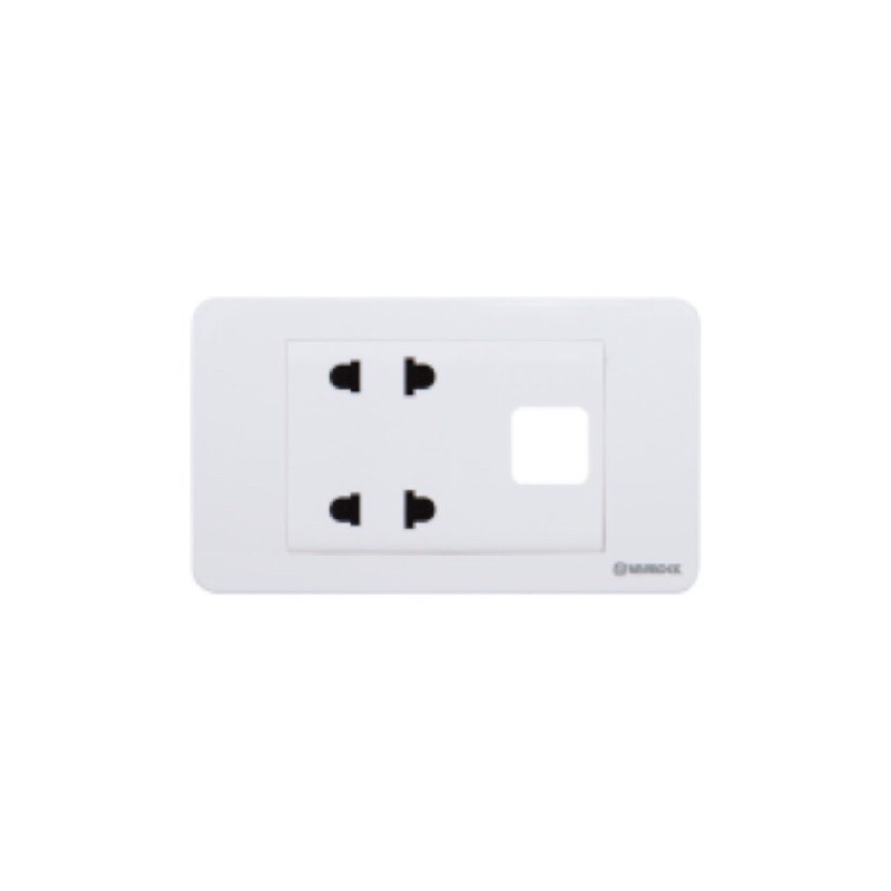Ổ cắm đơn + 1 lỗ , 2 lỗ S18A hạt vuông sino