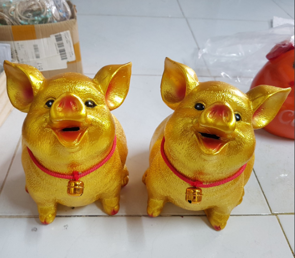 Lợn ngậm tiiền 3D thạch cao