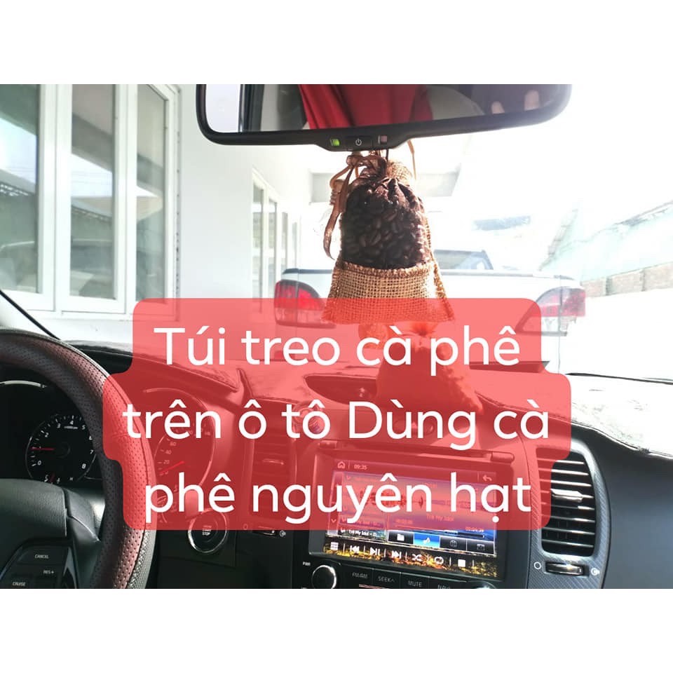 Túi thơm hạt cafe treo xe ô tô cao cấp