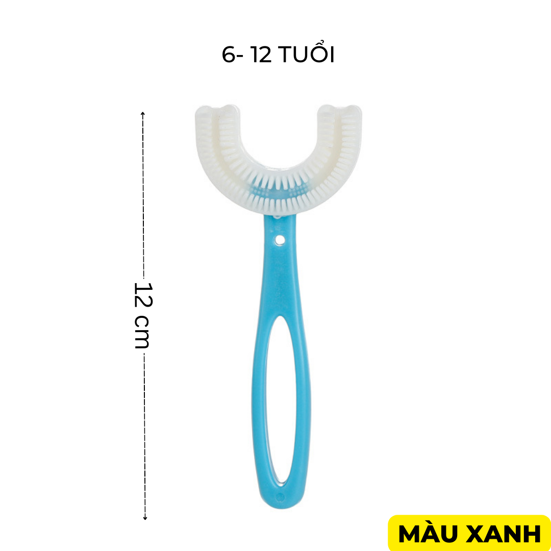 Silicone brush for 6 years old to 12 years old U-toothbrush oral hygiene and protection for babies