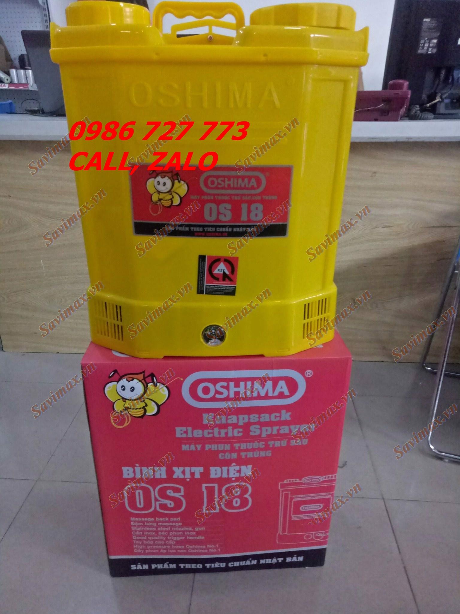 Bình xịt điện Oshima OS18, máy phun thuốc 18 lít