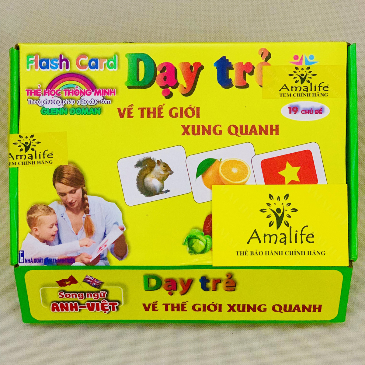 Bộ Thẻ Học Thông Minh Flash Card Glenn Doman Song Ngữ Cho Bé - Nhiều Chủ Đề Thẻ Học Sinh To 16x12 Cm - Hàng Chính Hãng Amalife