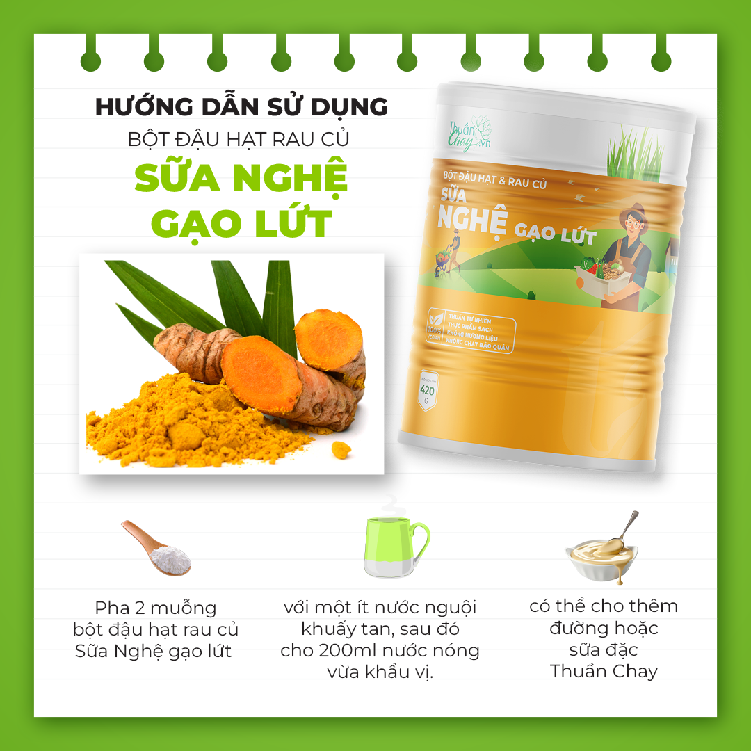BỘT ĐẬU HẠT RAU CỦ NGHỆ GẠO LỨT - 420g