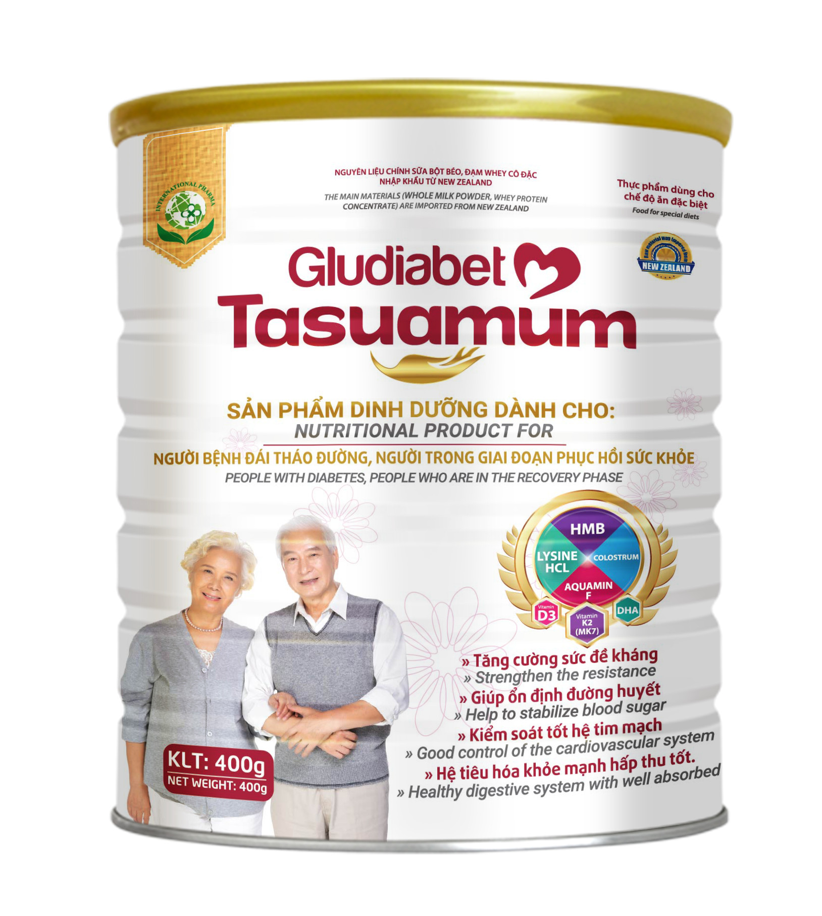 [ 100% CHÍNH HÃNG ] Sữa Bột GLUDIABET TASUAMUM 900g