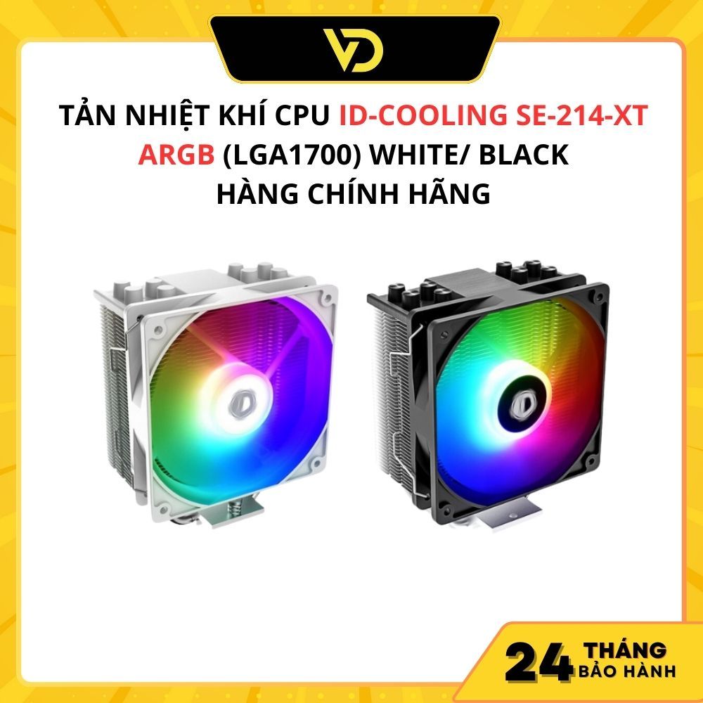 TẢN NHIỆT KHÍ CPU ID-COOLING SE-214-XT ARGB (LGA1700) White/ Black