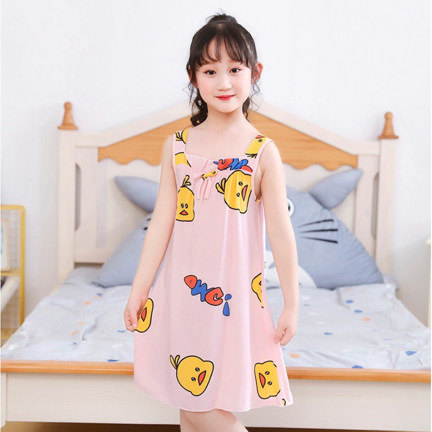 Váy lanh lụa mềm bé gái 27 - 48kg 2021