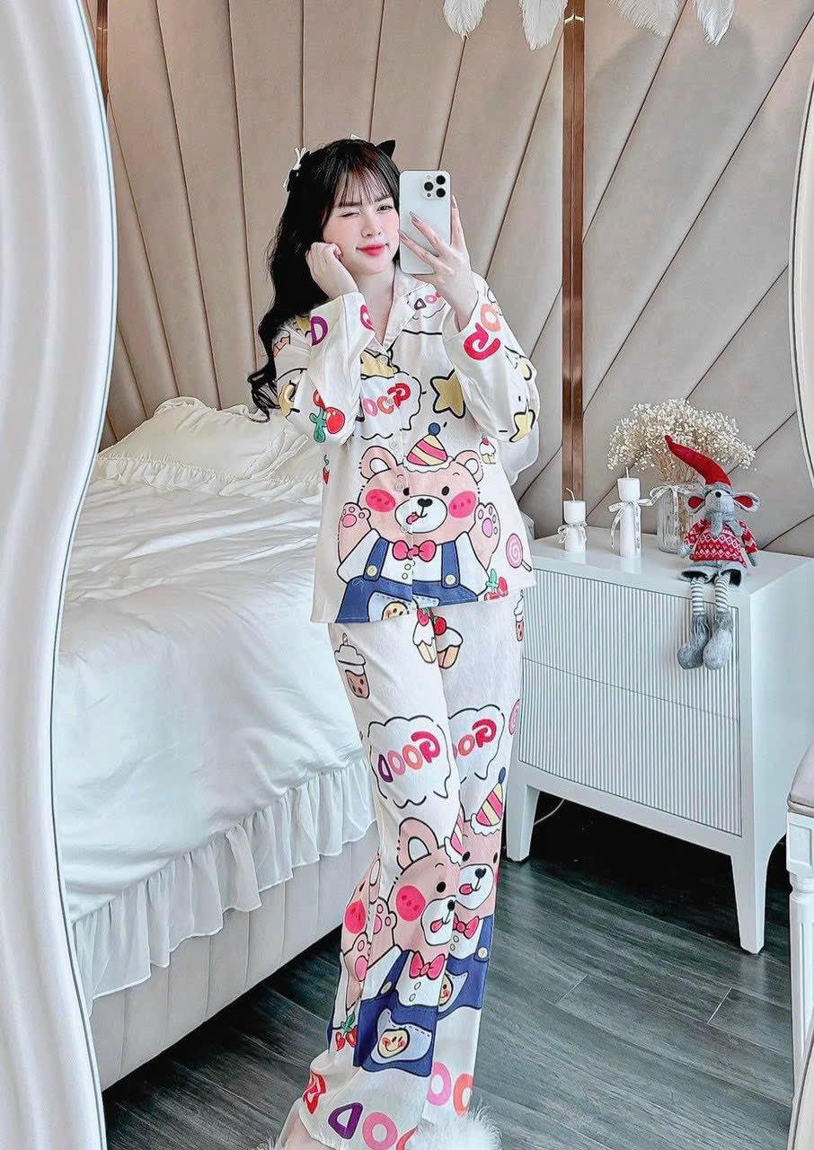 Sét bộ áo satin thái mát hàng cao cấp MS98.