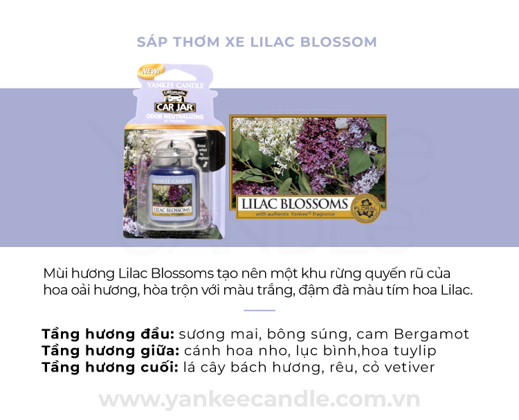 Sáp thơm xe Yankee Candle - Lilac Blossoms