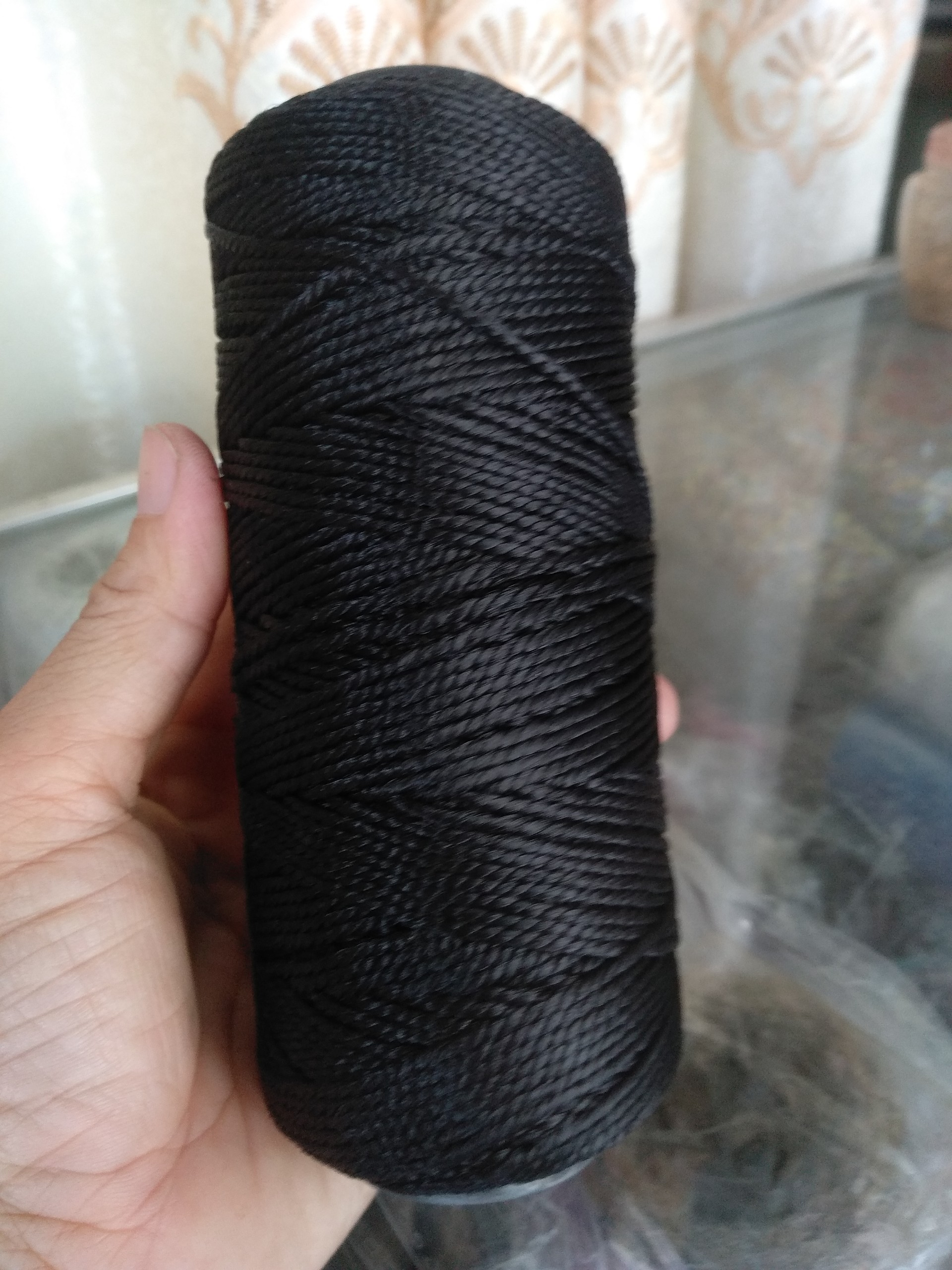 Sợi thô đan móc túi xách, nón, giày dép màu 3