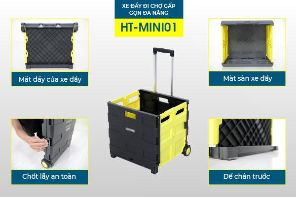 Xe kéo hàng đi chợ rút gọn Advindeq HT-SP02