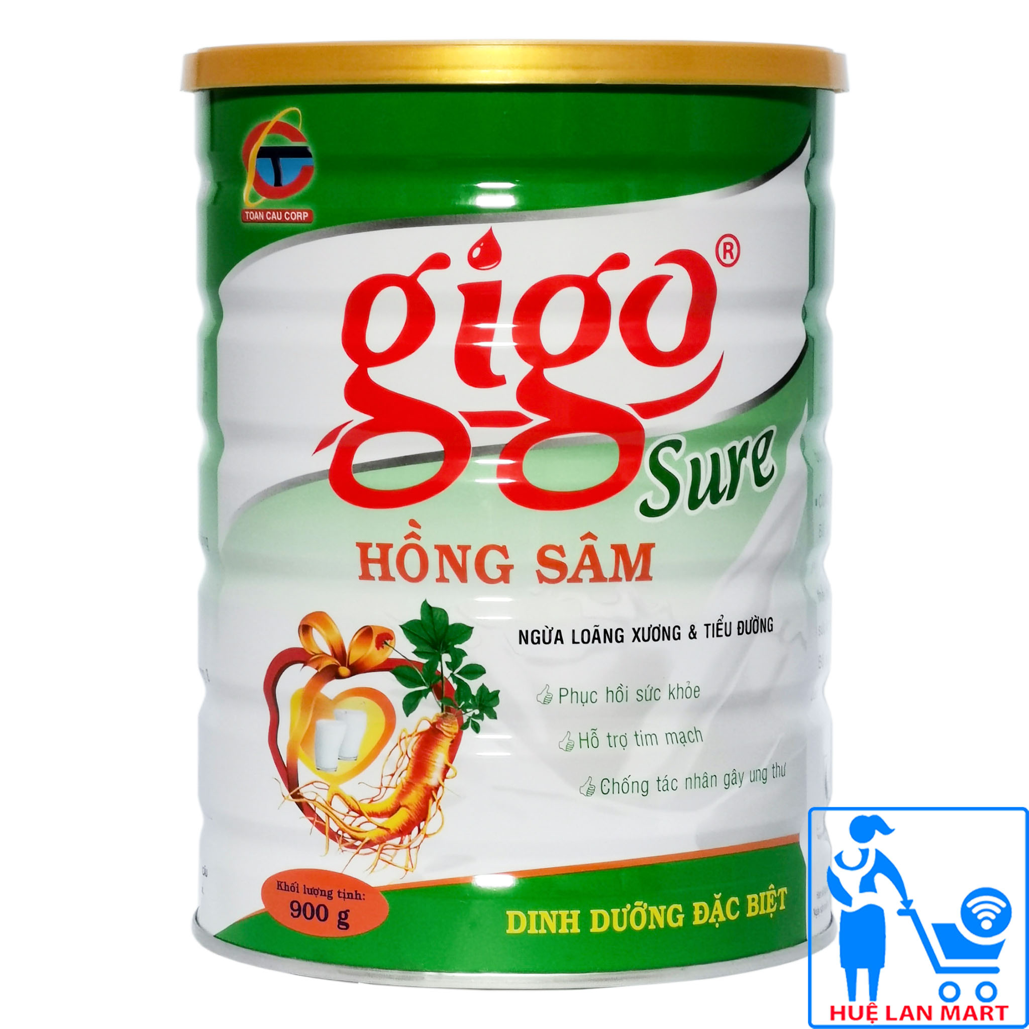 Sữa bột gigo sure hồng sâm hộp 900g