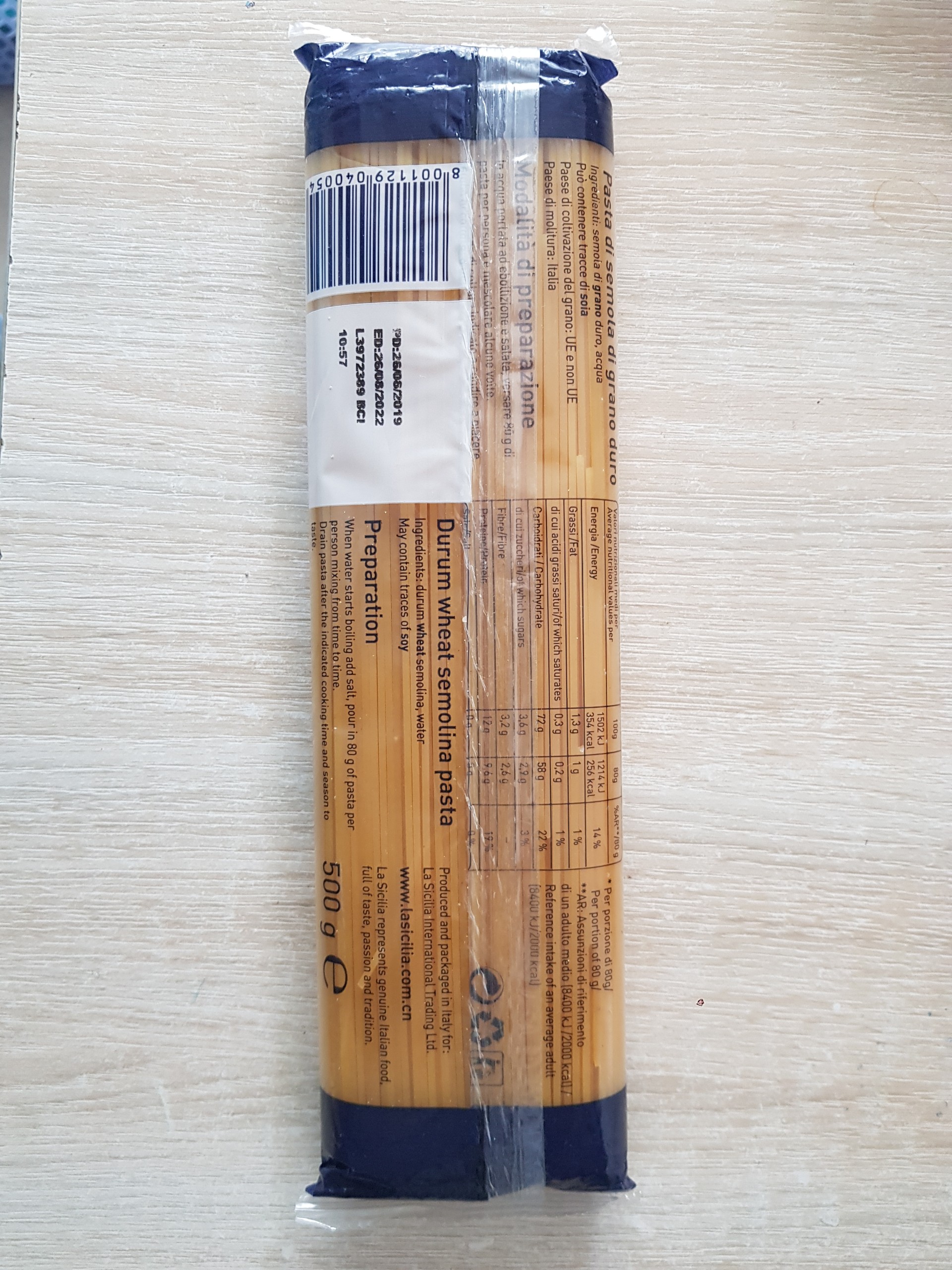 Mì Ý La sicilia Spaghetti số 5 500g