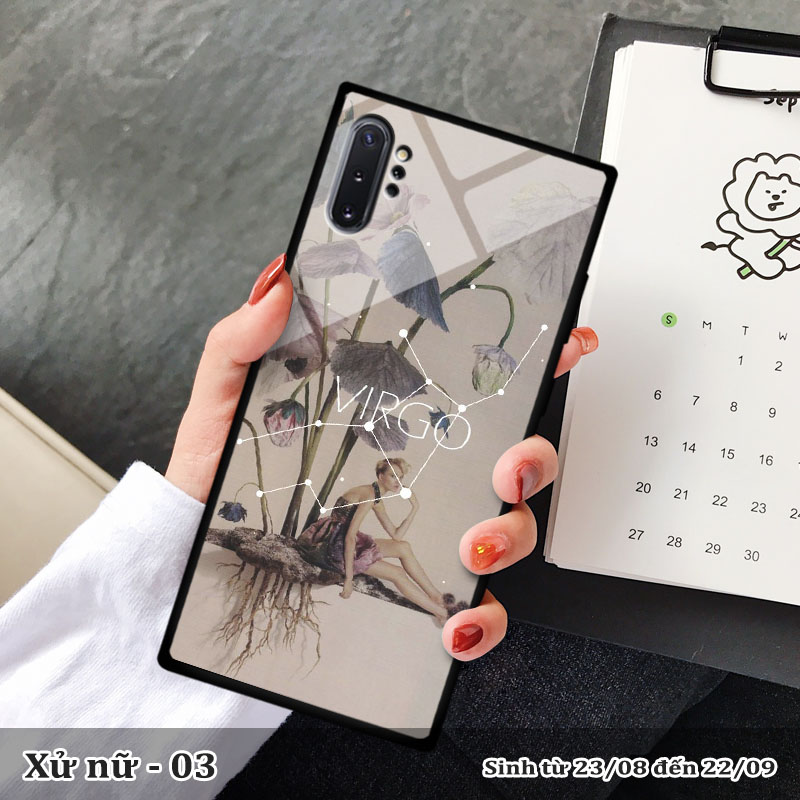 Ốp kính Samsung Note 10 Plus in cung hoàng đạo