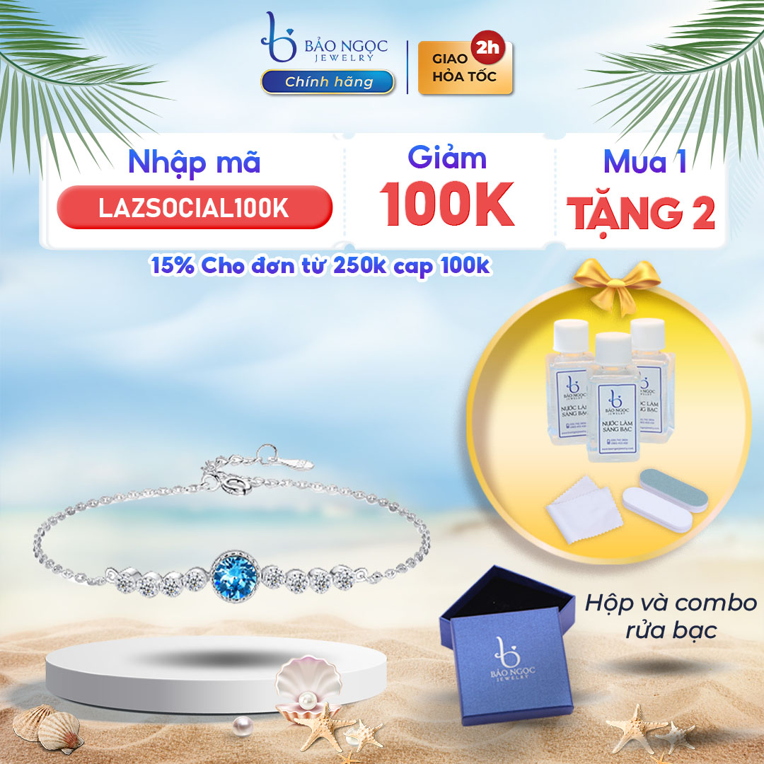 Vòng Tay Nữ Đính Đá Đơn Giản Vòng Tay Bạc Nữ Trơn Dày Dặn L2574 - Bảo Ngọc Jewelry