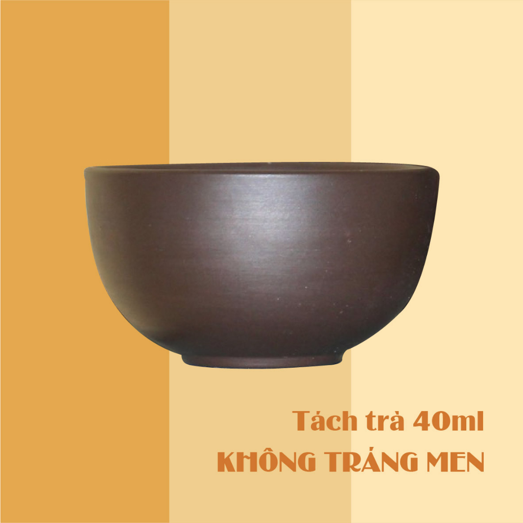 Chén khải đất nung uống trà không tráng men 150ml