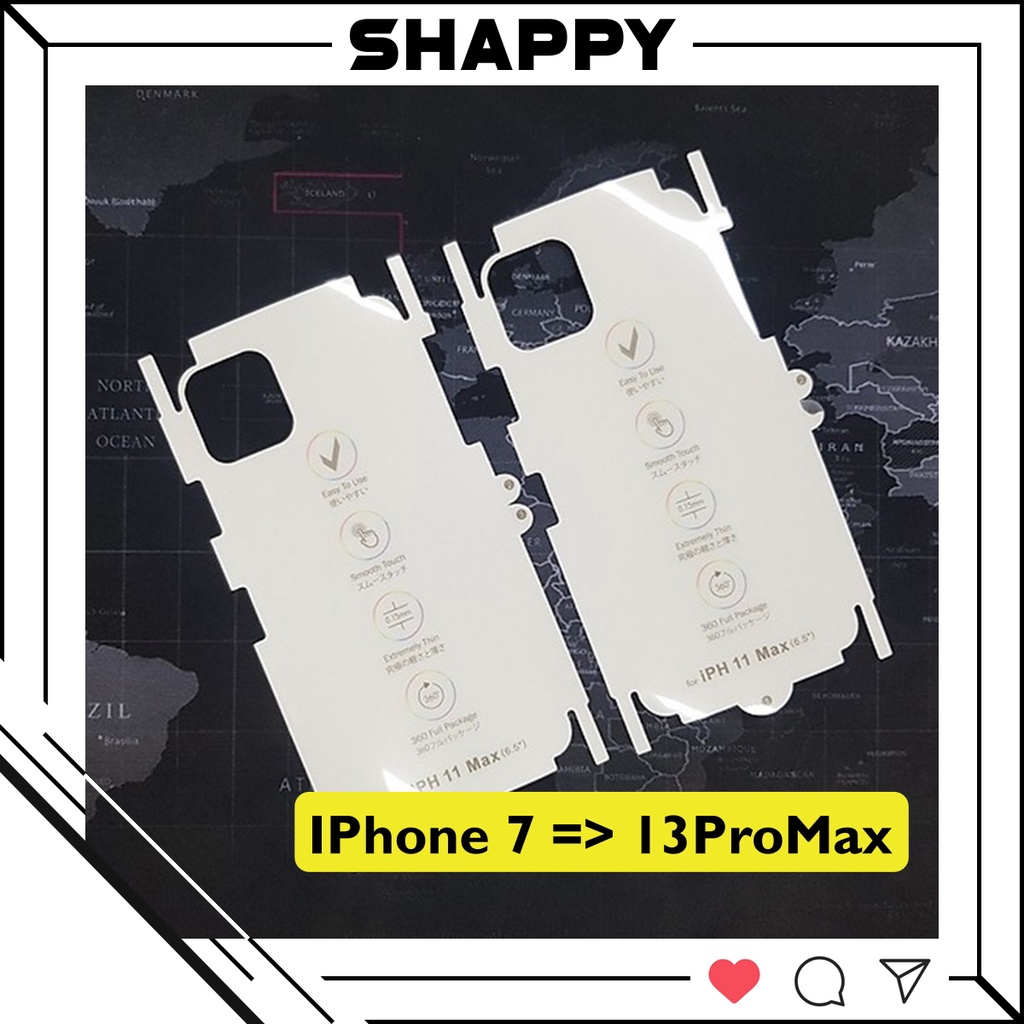 Miếng Dán PPF IPhone Cầu Vồng Tự Phục Hồi Đủ Các Dòng