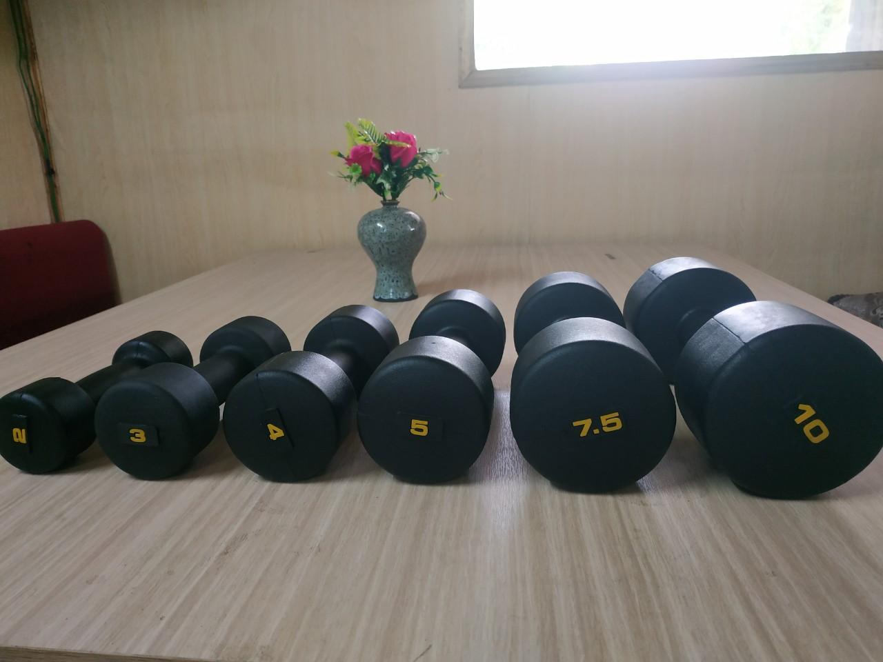 Tạ tay cao su màu đen 5kg (1 đôi)