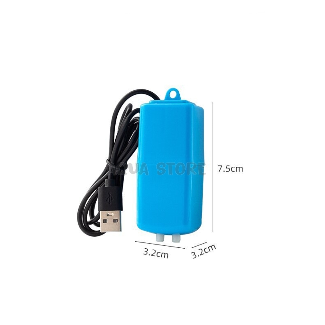 Máy Sủi Oxy 2 Vòi Cổng Usb dùng cho bể cá cảnh