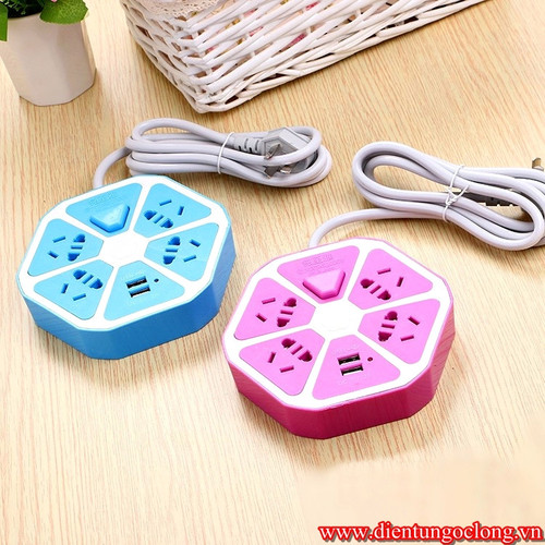 Ổ Điện Trái Cam 2 cổng USB Có Công Tắc, chất liệu bền bỉ
