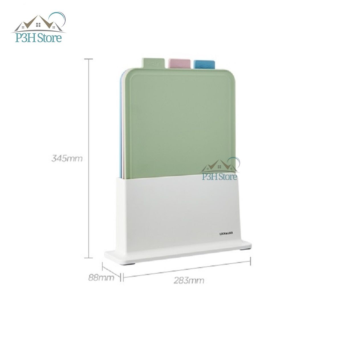 Bộ 3 thớt kháng khuẩn và giá đỡ Lock&Lock CSC251