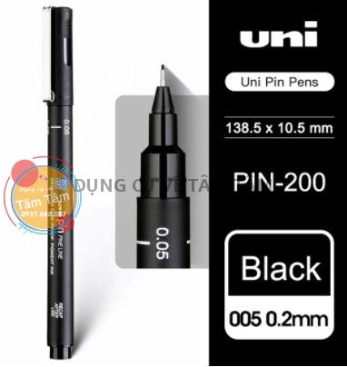 Bút vẽ kỹ thuật Uni Pin, Bút line đi nét Uni pin-Dụng cụ vẽ Tâm Tâm